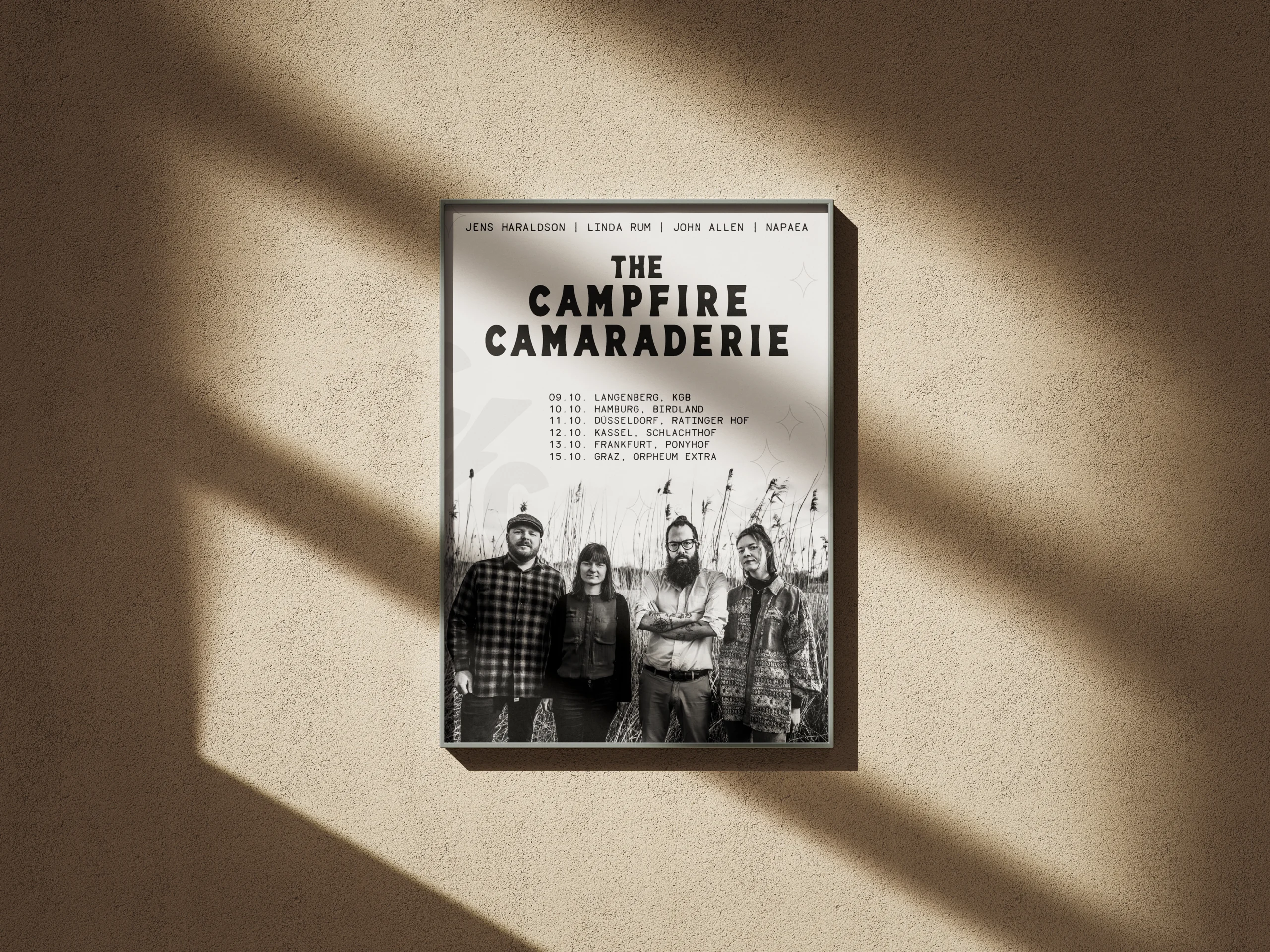 The Campfire Camaraderie. Plakat Design & Layout von Krauthos, Foto von Sebastian Madej